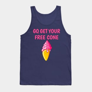 Get Your Free Cone Ice Cream Lover Tank Top